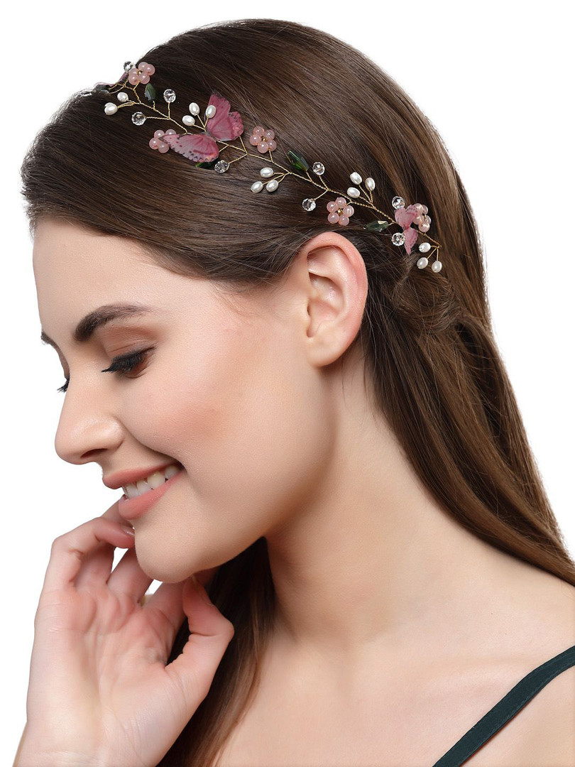 VOGUE HAIR ACCESSORIES Women Beaded Tiara